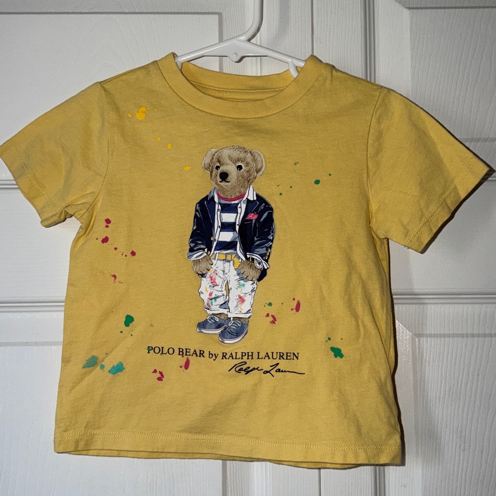 Ralph Lauren Yellow Polo Bear Graphic Tee